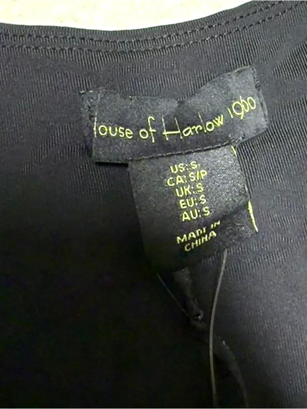 House of Harlow 1960 Black Tank Top - Picture 2 of 4